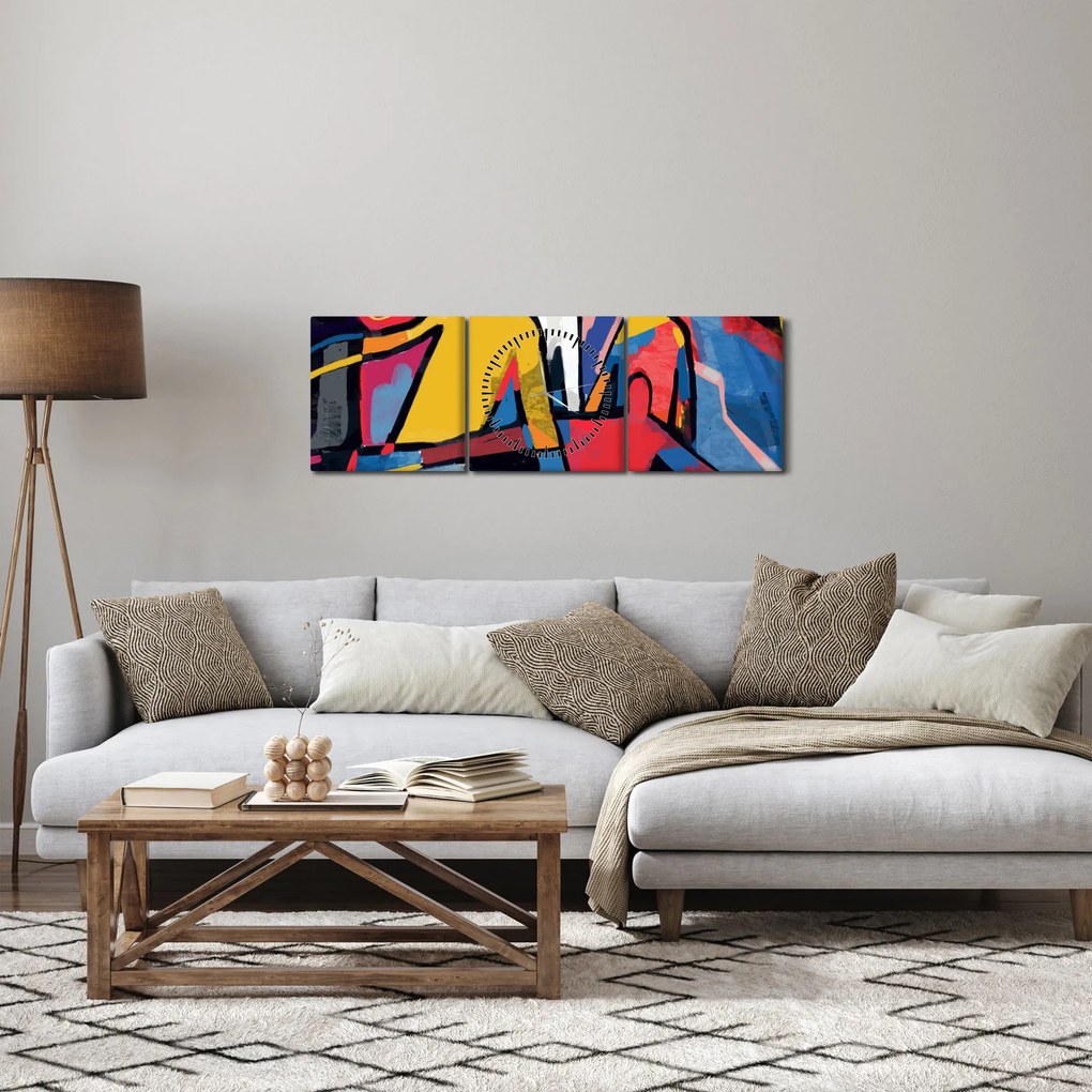 Tablou - Abstract bărbați (cu ceas) (90x30 cm)