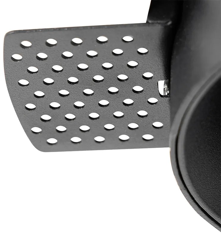 Spot modern îngropat negru GU10 rotund fără rama - Oneon