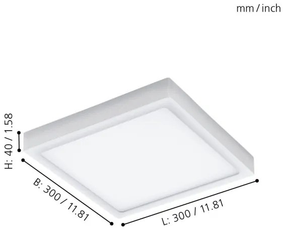 Eglo 96494 - Plafonieră LED de exterior ARGOLIS, 22 W, IP44