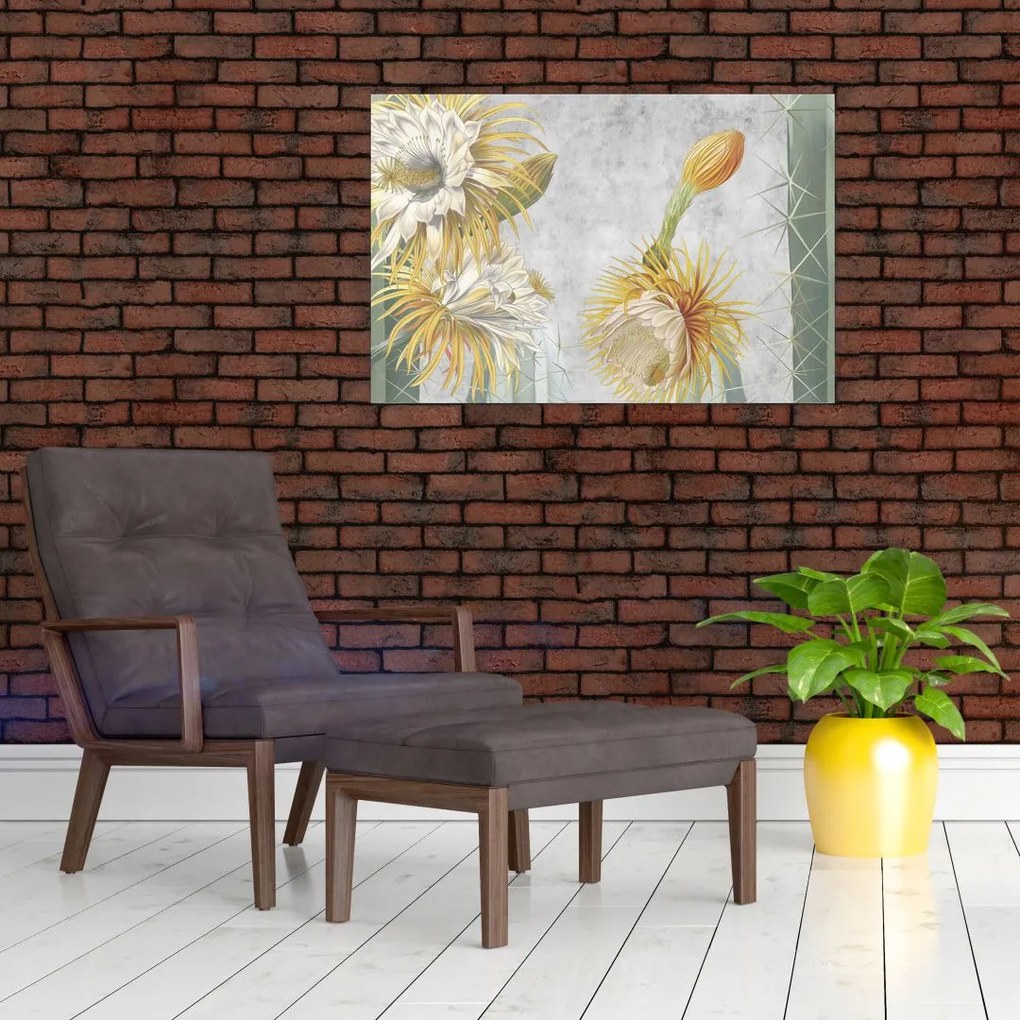 Tablou - Cactuși înfloriți (90x60 cm)