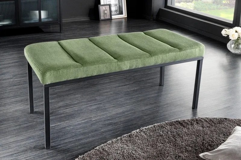 Bancheta tapitata design modern Boutique 80cm, verde