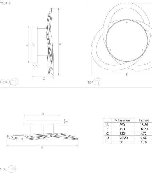 Plafonieră LED ROLIMARE LED/35W/230V Eglo 900419