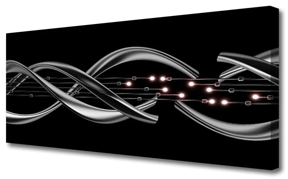 Tablou pe panza canvas Abstract Art Argintiu Negru