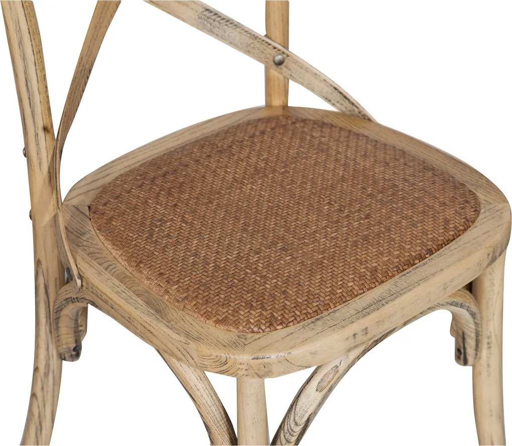 Scaun Thonet din lemn masiv si sezut din ratan