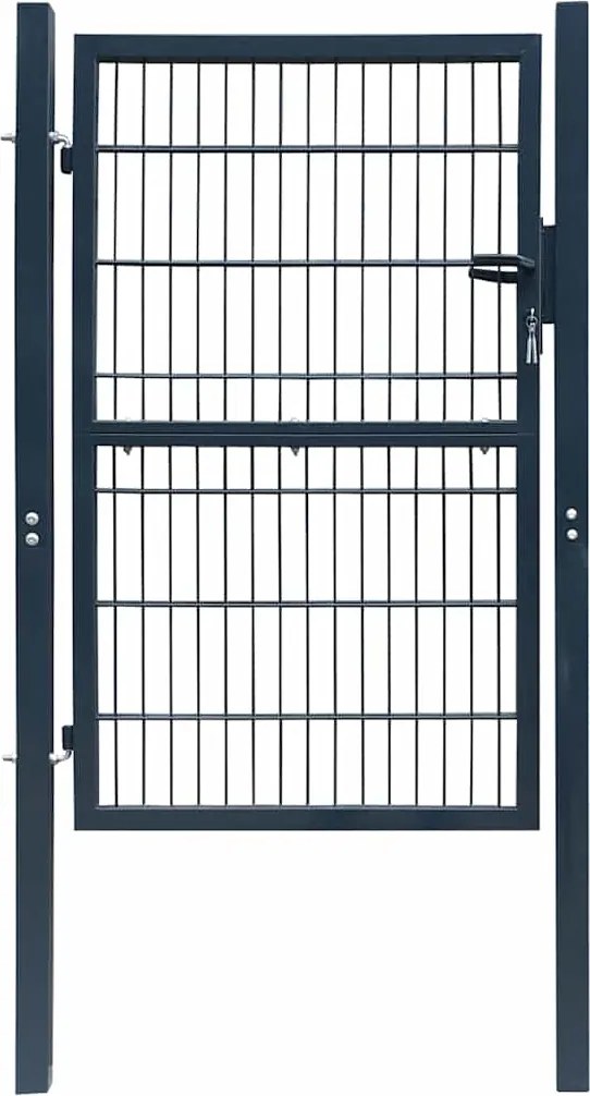 vidaXL Poartă de gard 2D (simplă) gri antracit 100x140 cm