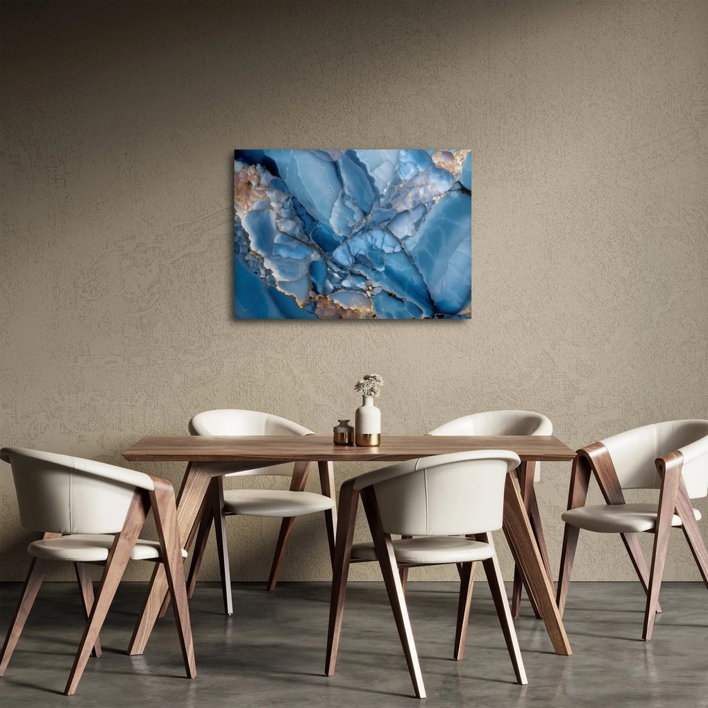 Tablou - Marmură albastră fragmentată (70x50 cm)