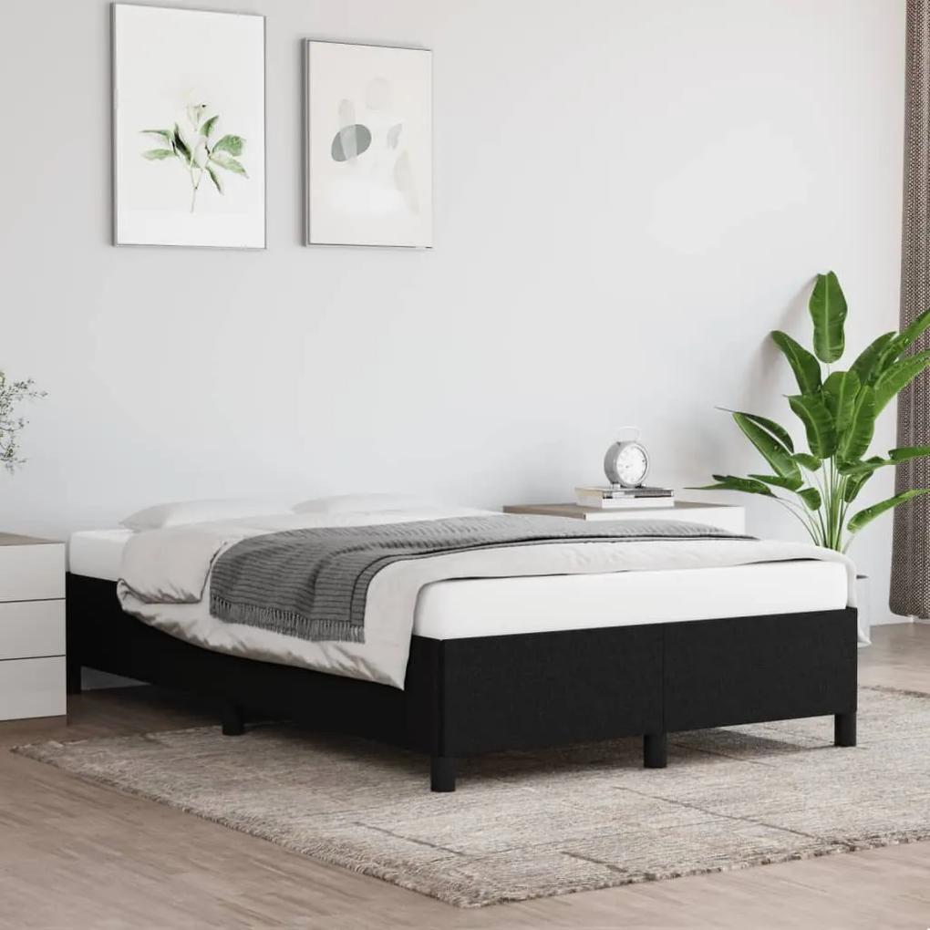 347052 vidaXL Cadru de pat, negru, 120x200 cm, material textil