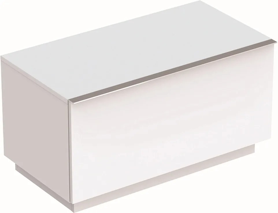 Dulap pe pardoseala Geberit iCon 89x47.2x47.7cm cu un sertar, alb mat