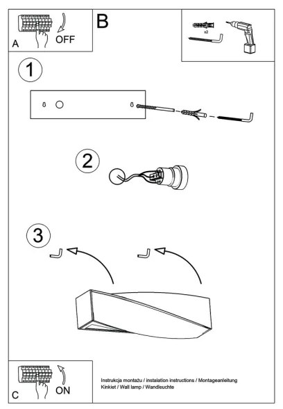 Aplică perete SIGMA 1xE27/60W/230V alb