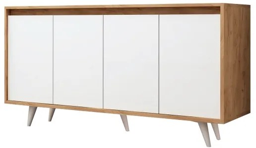 Dulap SHANS 86x140 cm maro/alb