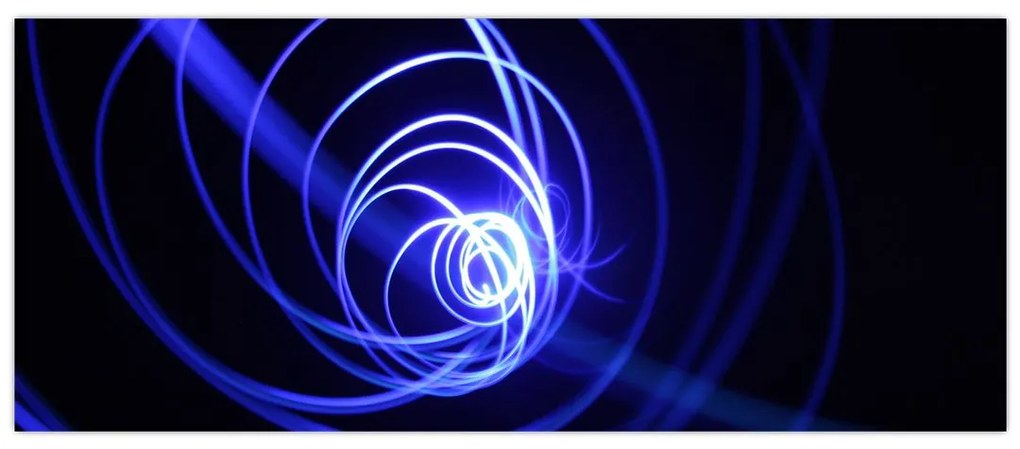 Tablou cu spirale albastre (120x50 cm)
