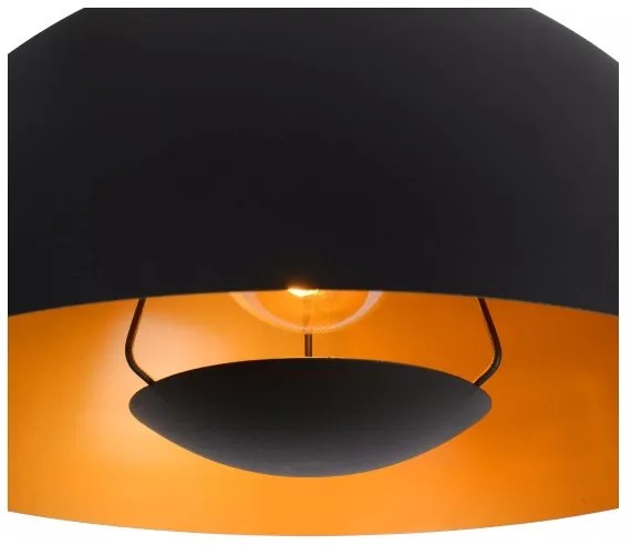 Lustră pe cablu SIEMON 1xE27/40W/230V neagră Lucide 45496/01/30