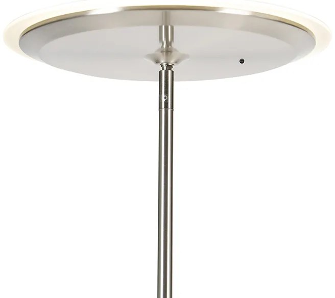 Lampă de podea modernă din oțel cu LED reglabil cu braț de citit - Strela