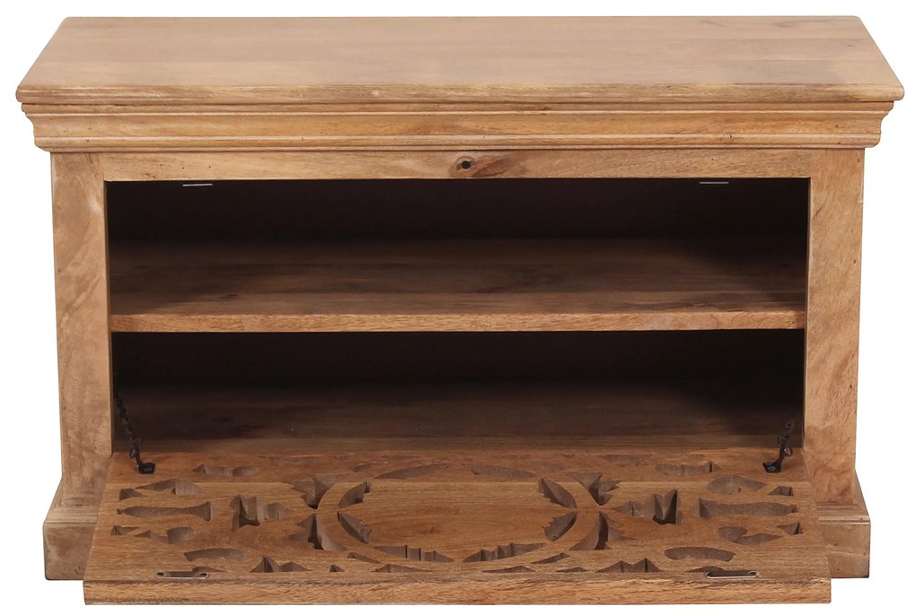 Pantofar din lemn de mango Lakadee 80x40x50 cm, 6 perechi de pantofi