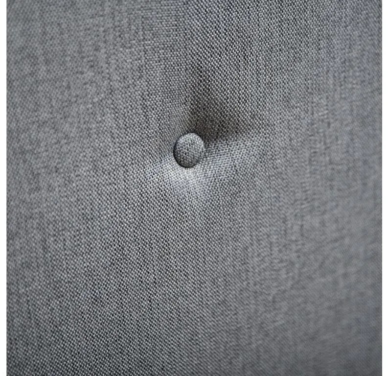 Pat tapitat MALMO 90x200 cm gri Saltele: Cu saltele Coco Maxi 23 cm