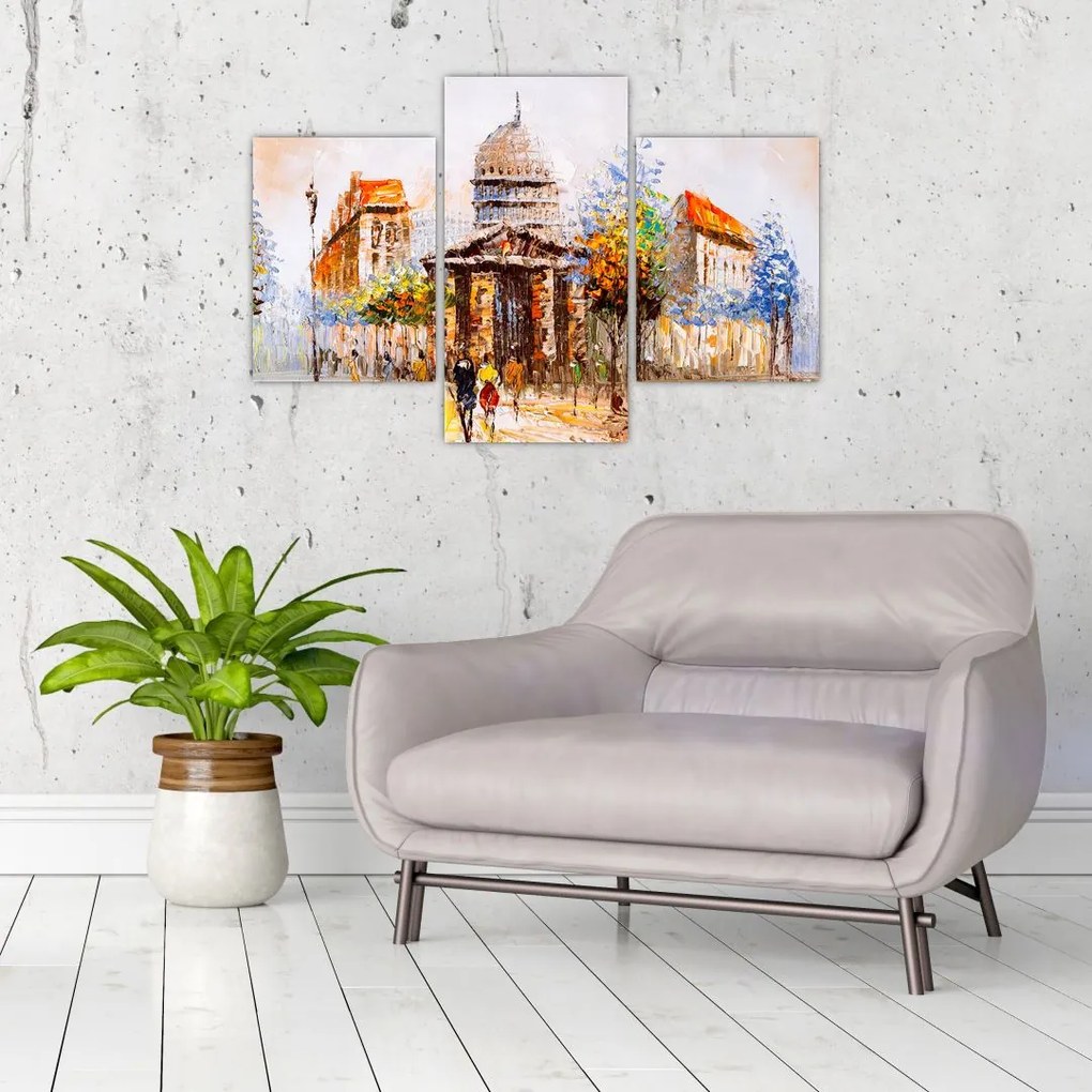 Tablou - Monument de oraș pictat (90x60 cm)