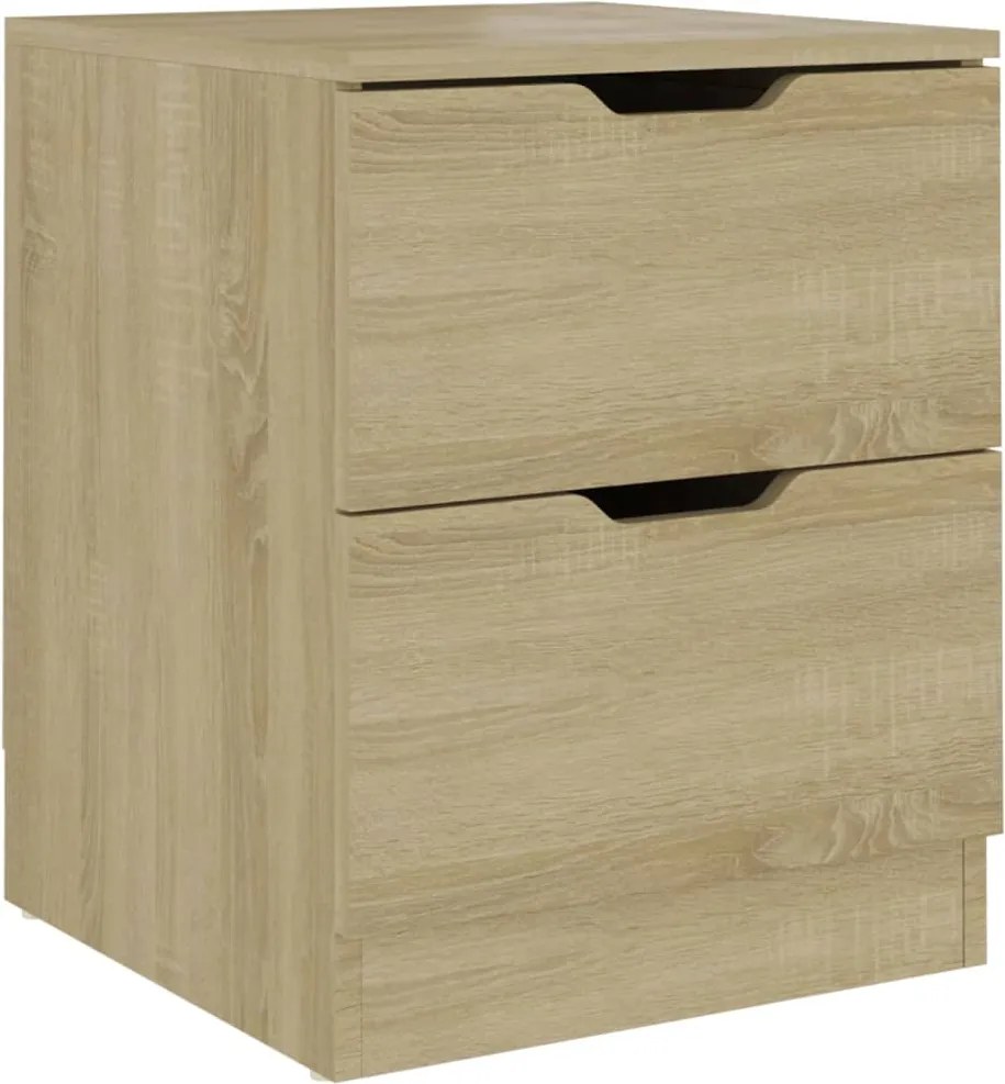 vidaXL Noptieră, stejar fumuriu, 40x40x50 cm, lemn prelucrat