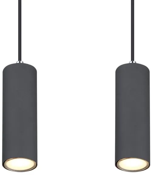 Lustră pe cablu ROBBY 4xGU10/35W/230V gri/maro Globo 57911-4HG