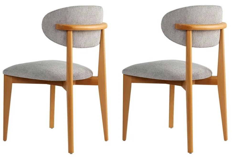 Set de scaune de sufragerie Lionte Grey și DarkOak, 2 buc.