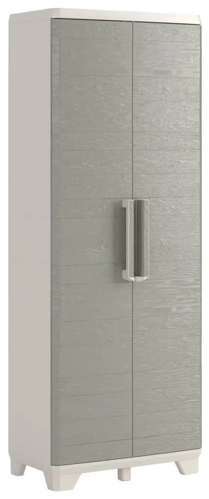 46646 Keter Dulap depozitare grădină Wood Grain, crem și gri taupe, 182 cm