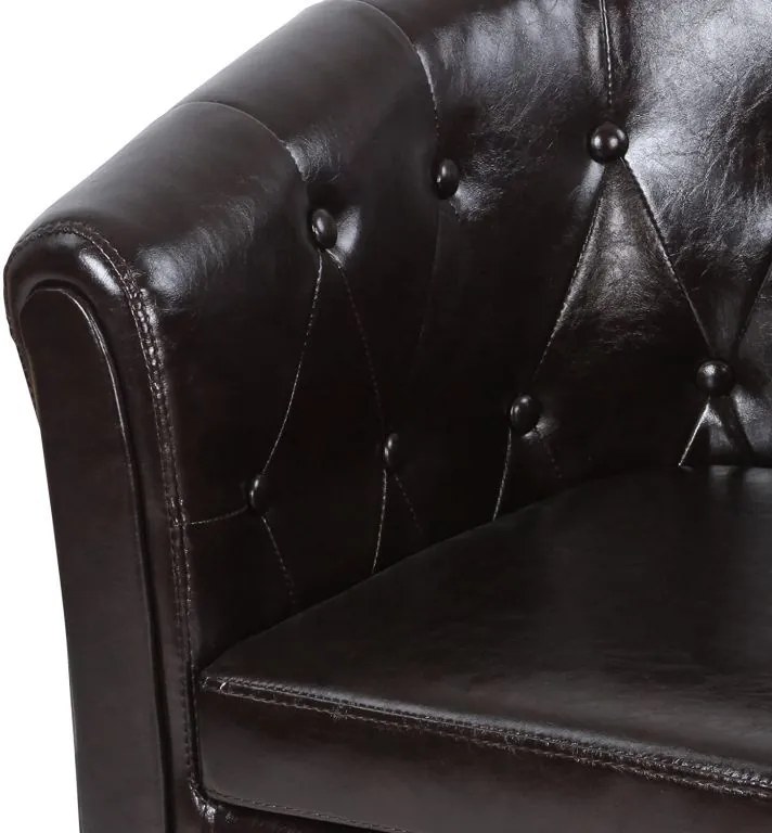Fotoliu Chesterfield, 58 x 71 x 70 cm, maro