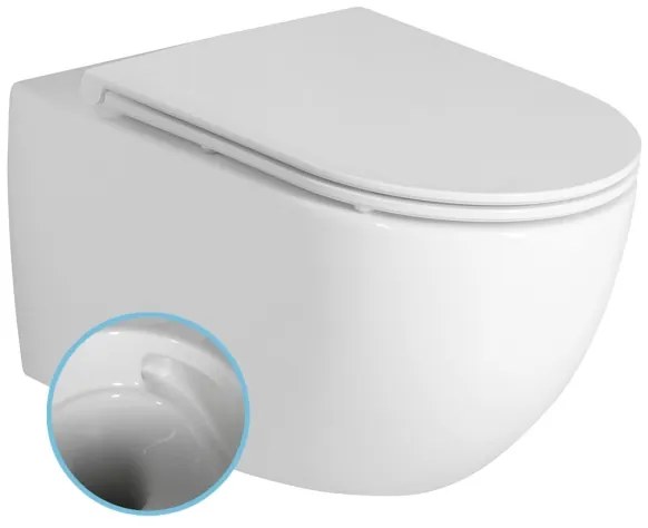 Bruckner - WC suspendat Vortex Rimless FULDA ceramică/alb