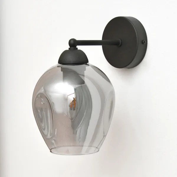 Lampă de perete LILI 1xE27/15W/230V negru/gri