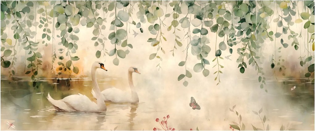 Tablou - Lac, acvariu (120x50 cm)