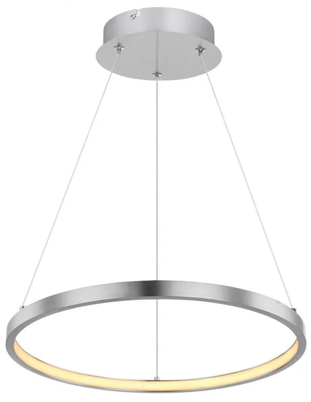 Lustra LED suspendata design modern circular RALPH 19W nichel