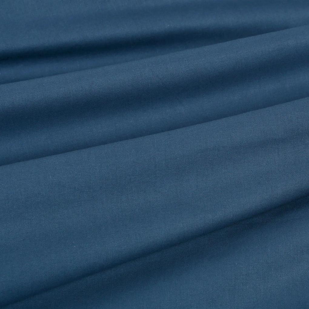 Goldea cearceaf de pat 100% bumbac cu elastic - albastru marin 160 x 200 cm