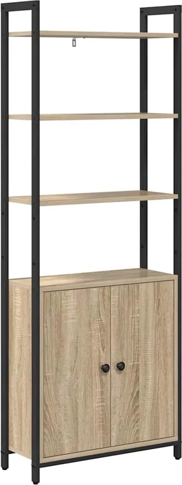 vidaXL Dulap pentru cărți Stejar Sonoma 60 x 24 x 161 cm Lemn compozit