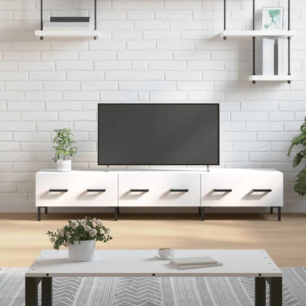 829156 vidaXL Comodă TV, alb, 150x36x30 cm, lemn prelucrat