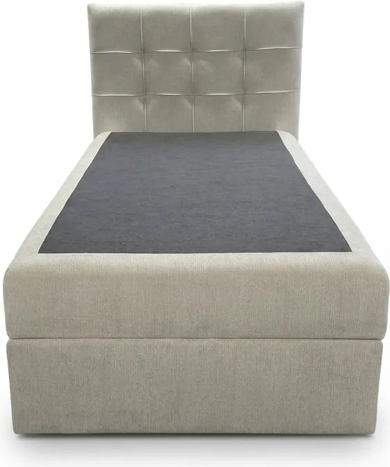 Pat tapițat boxspring DIRELIS VIBE 90x200 cm cremova Saltea: Saltea cu arcuri Bonell