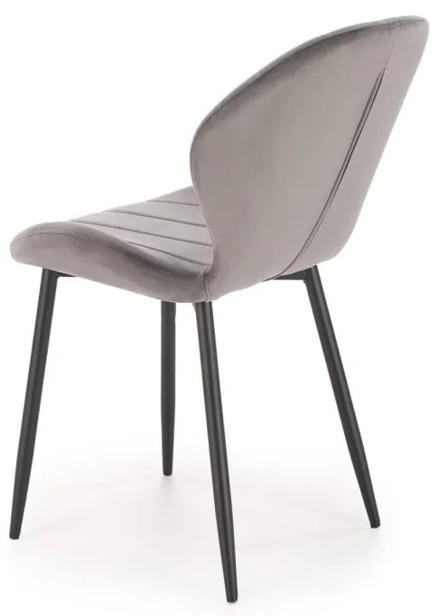 Scaun K538 velvet gri H85 cm