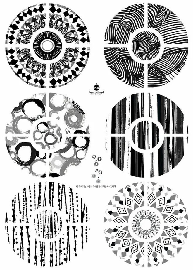 Autocolant Ambiance Grey And Black Circles