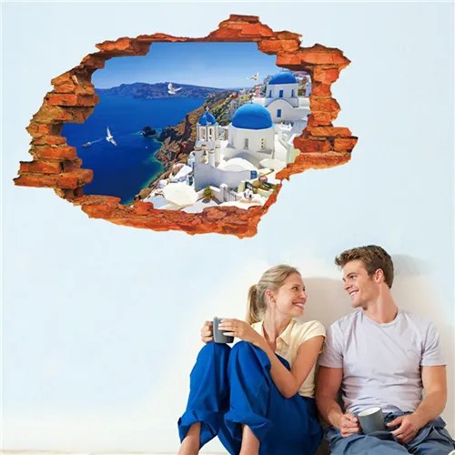 Sticker perete Greece 3D 60 x 90 cm