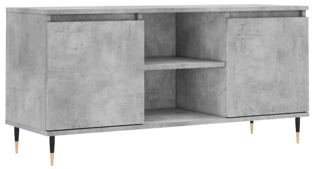 827008 vidaXL Comodă TV, gri beton, 104x35x50 cm, lemn compozit