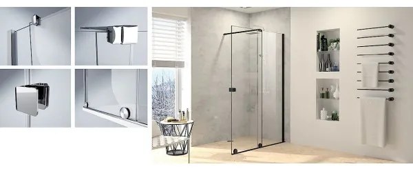 Cabina de dus Walk-in dreapta 130x200cm, Huppe Xtensa Pure, 21HQ1R.130.200