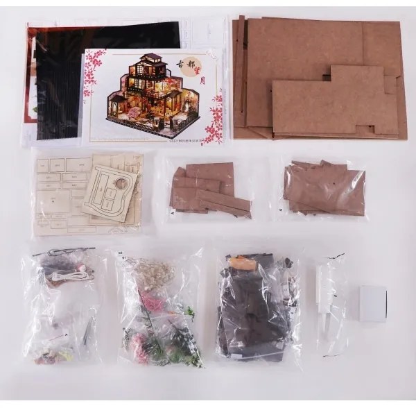 Casă miniaturală 2Kids Toys vilă îmbelșugată cu sakura 2xAAA