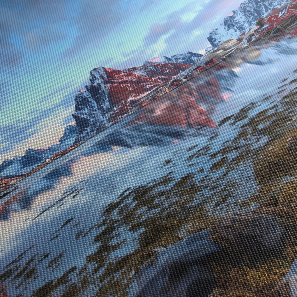 Tablou - Răsărit de soare deasupra Reine (120x50 cm)