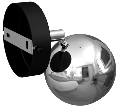 Spot de perete COMET 1xGU10/8W/230V negru/crom lucios