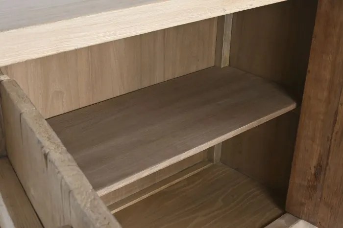 Bufet din lemn masiv reciclat, sculptat manual, Ervino