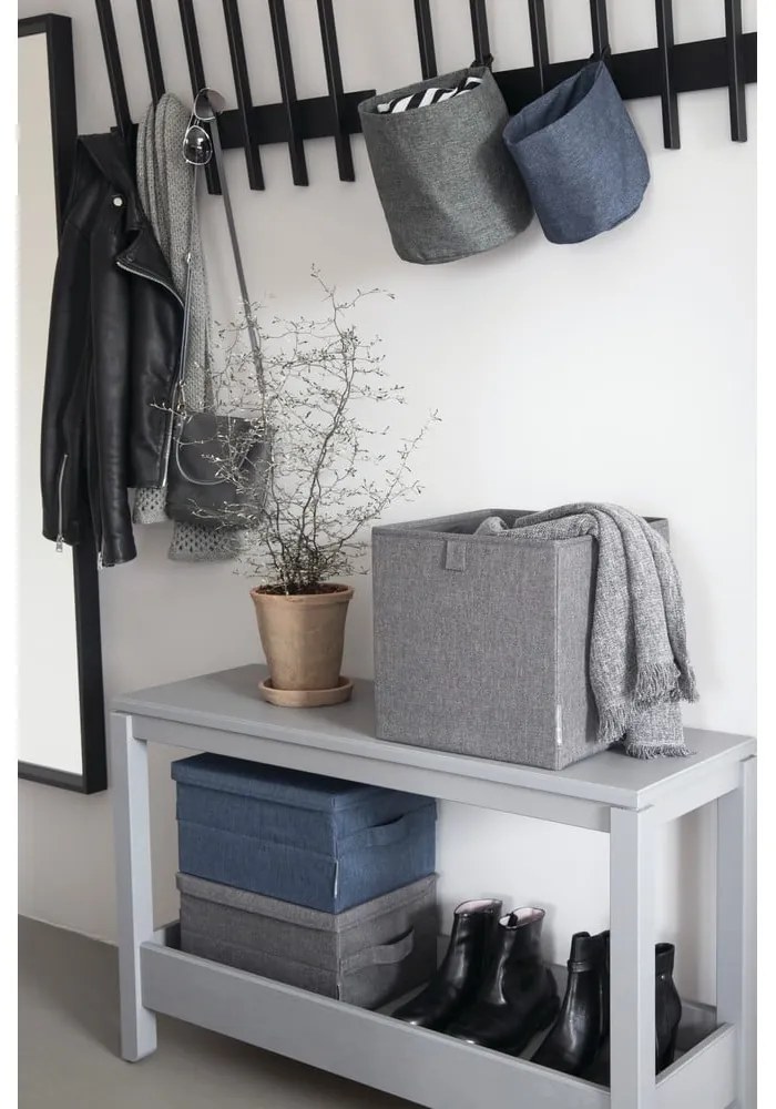 Cutie de depozitare albastră din material textil cu capac 35x26x19 cm Soft Storage – Bigso