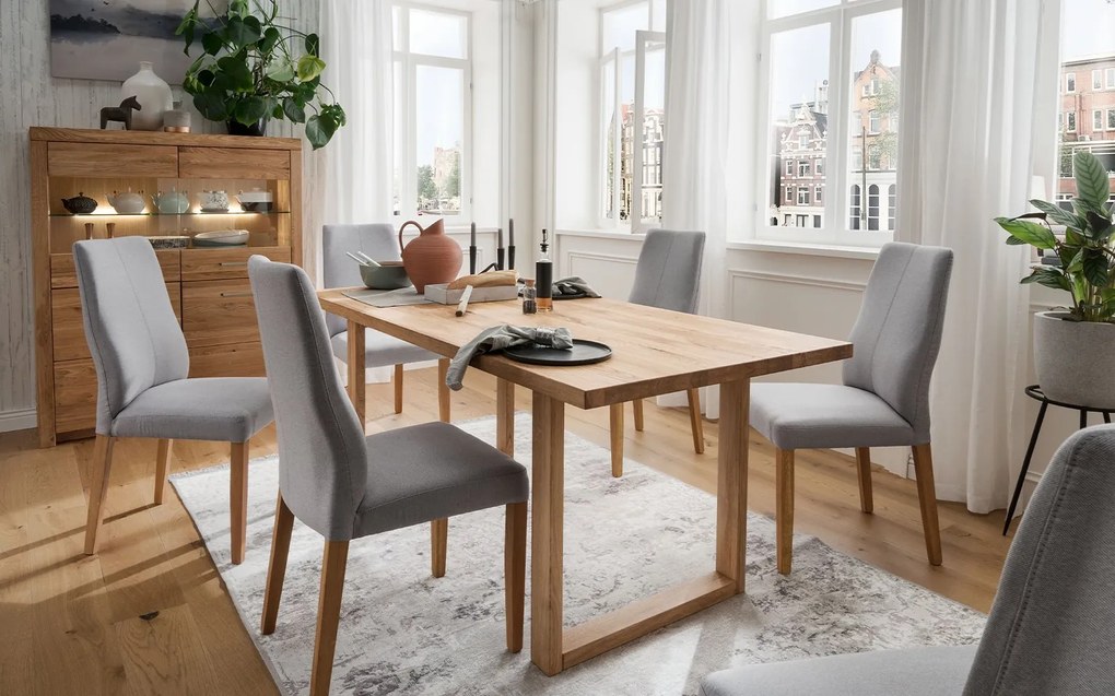 Masă lemn masiv dining Toscana - 200×100×75 cm