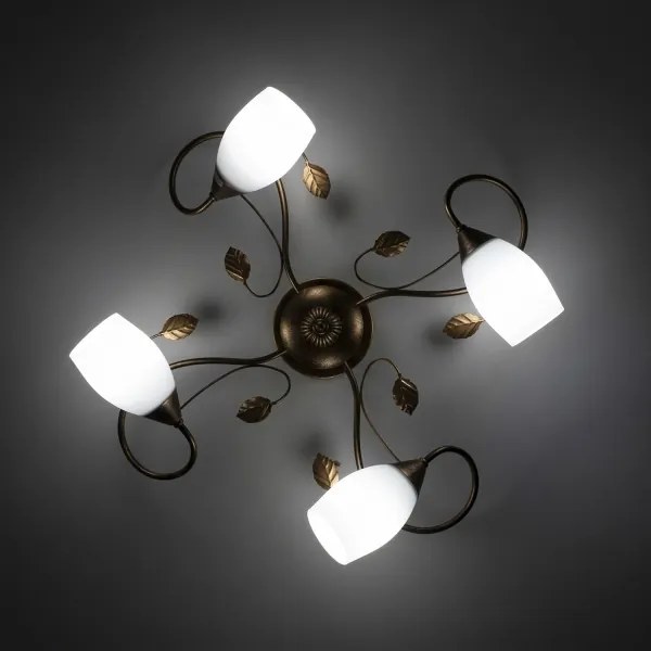 BRILAGI - Plafonieră GRACE 4xE27/40W/230V diam. 68 cm patină/cupru