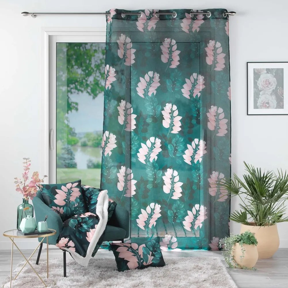 Perdea verde-închis 140x280 cm Belline – douceur d'intérieur