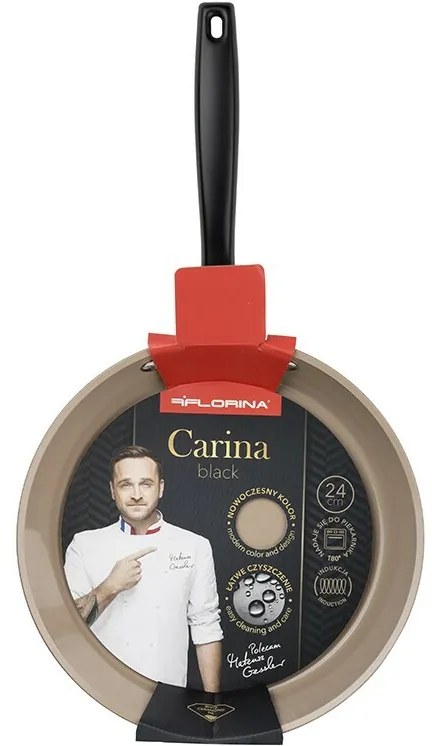 Florina Tigaie din aluminiu Carina Black 24 cm, diam. 24 cm