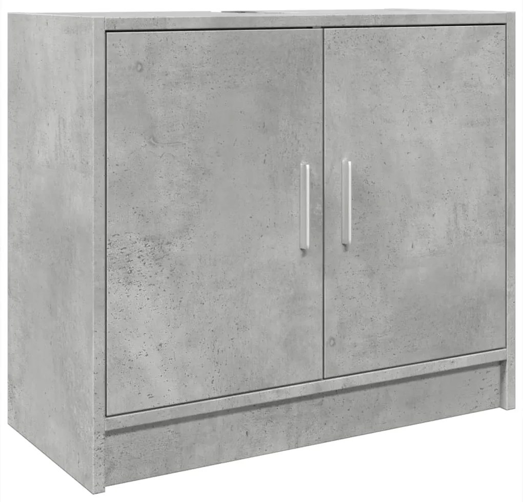 848097 vidaXL Dulap de chiuvetă, gri beton, 63x29x55 cm, lemn prelucrat