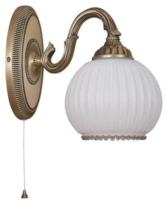 Aplica de perete clasic design italian din alama, sticla 9200 RA-A. 9200/1