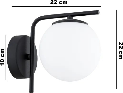Brilagi - Aplica de perete MILO 1xE27/60W/230V neagră
